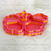 Flower Tray Hot Pink Silk/Flame Orange