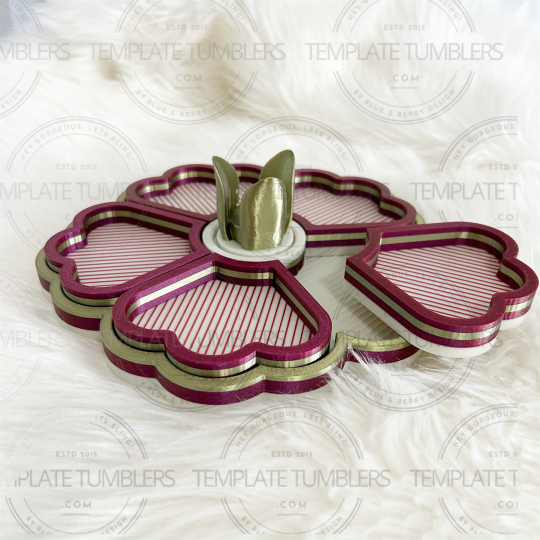 Flower Tray Olive Dark Rose, Bone