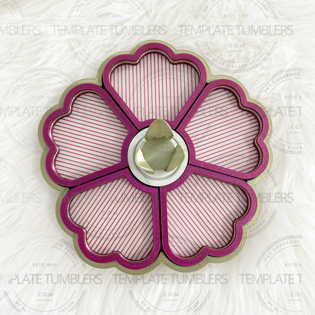 Flower Tray Olive Dark Rose, Bone