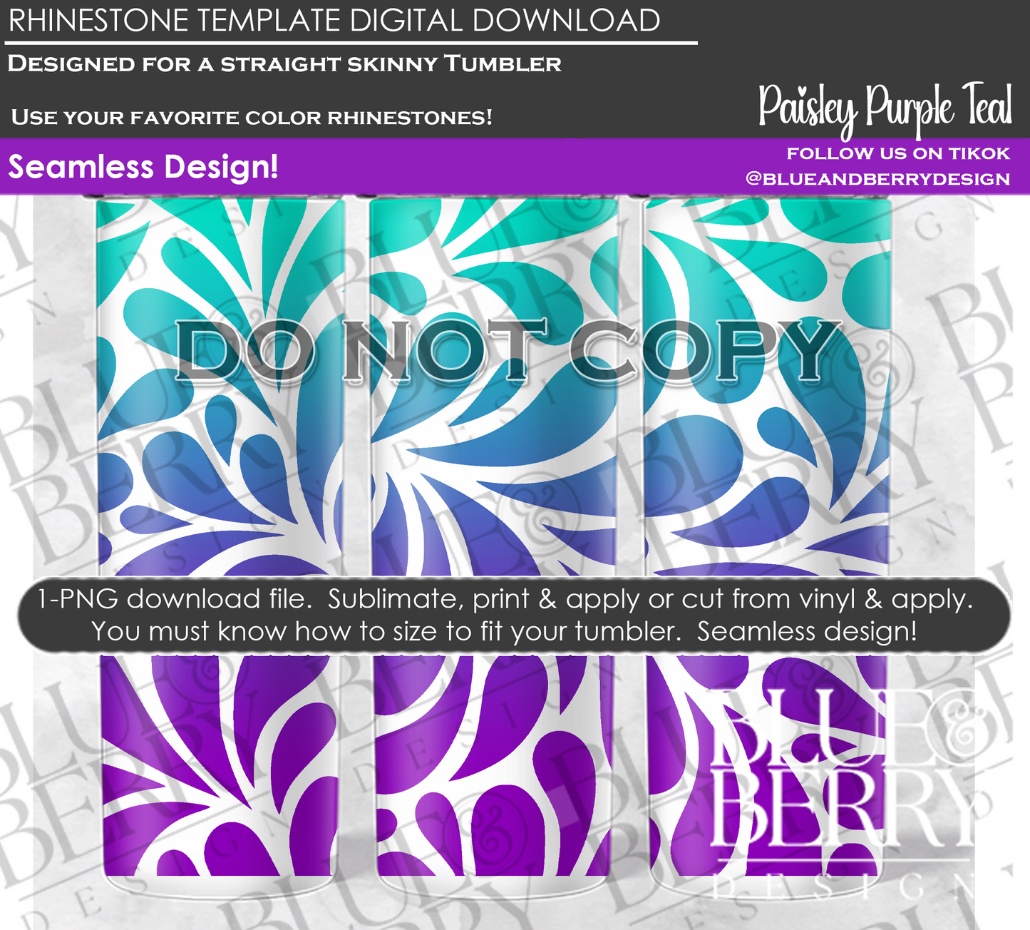 Paisleys Digital Downloads (with 26 color options)