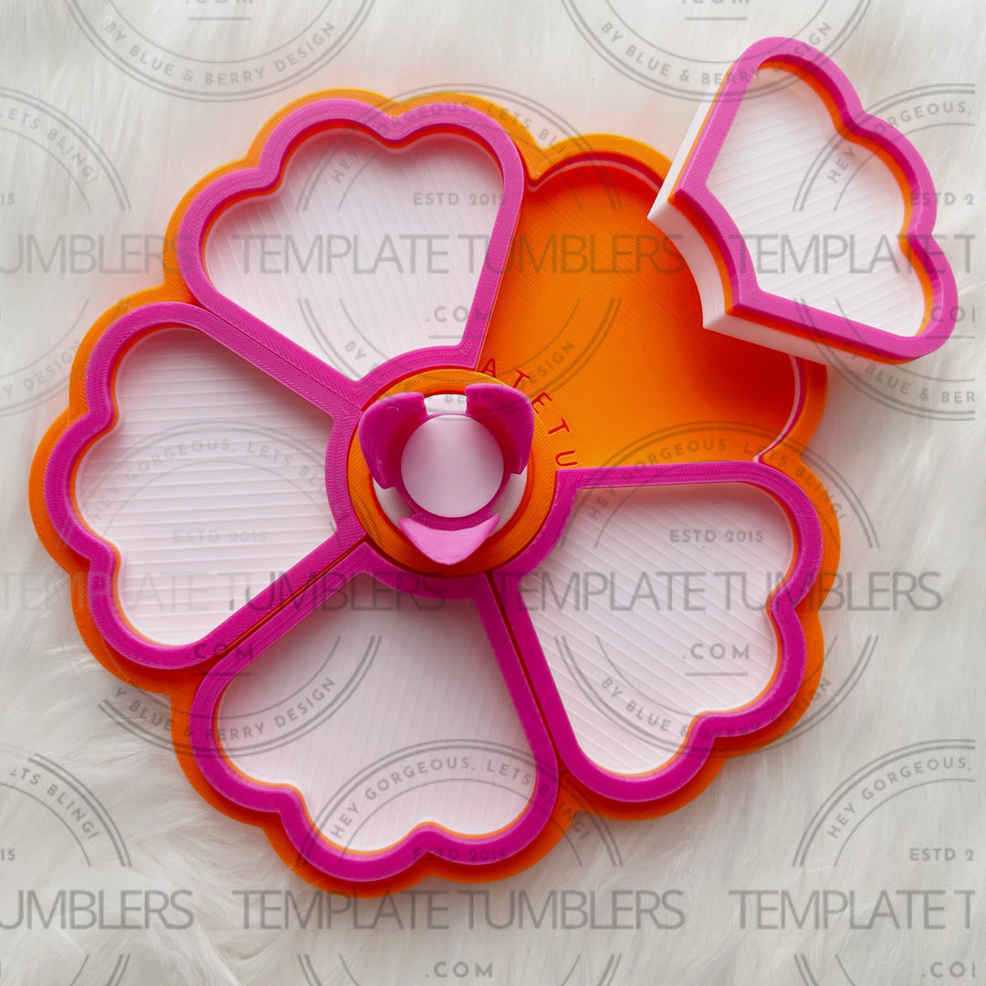 Flower Tray Orange/Pink/White