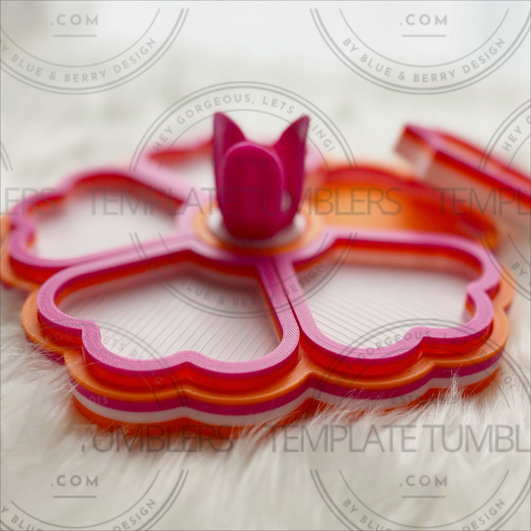 Flower Tray Orange/Pink/White