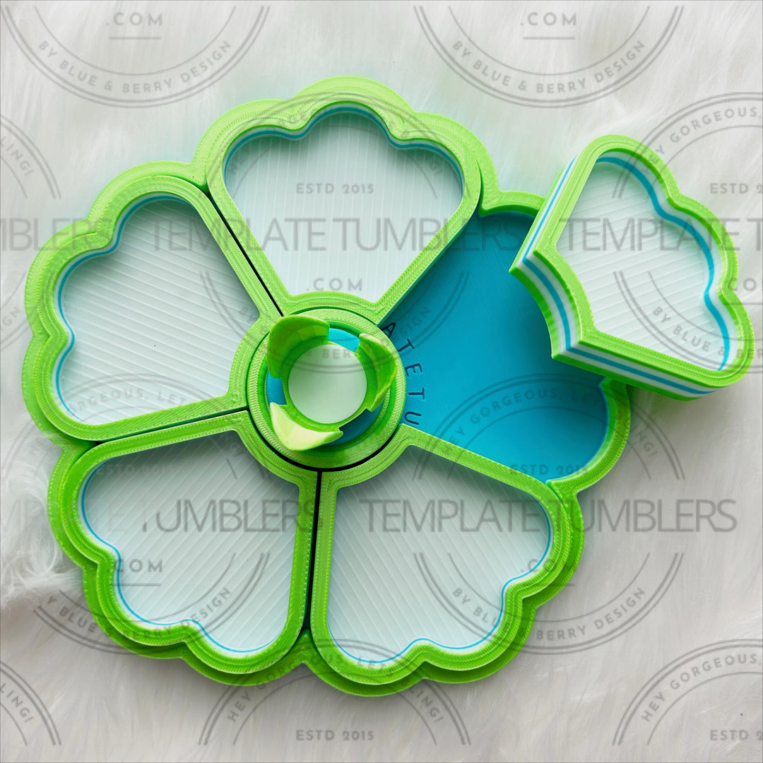 Flower Tray Ocean Blue-Lime-White