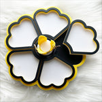 Load image into Gallery viewer, Flower Tray Black Yellow White
