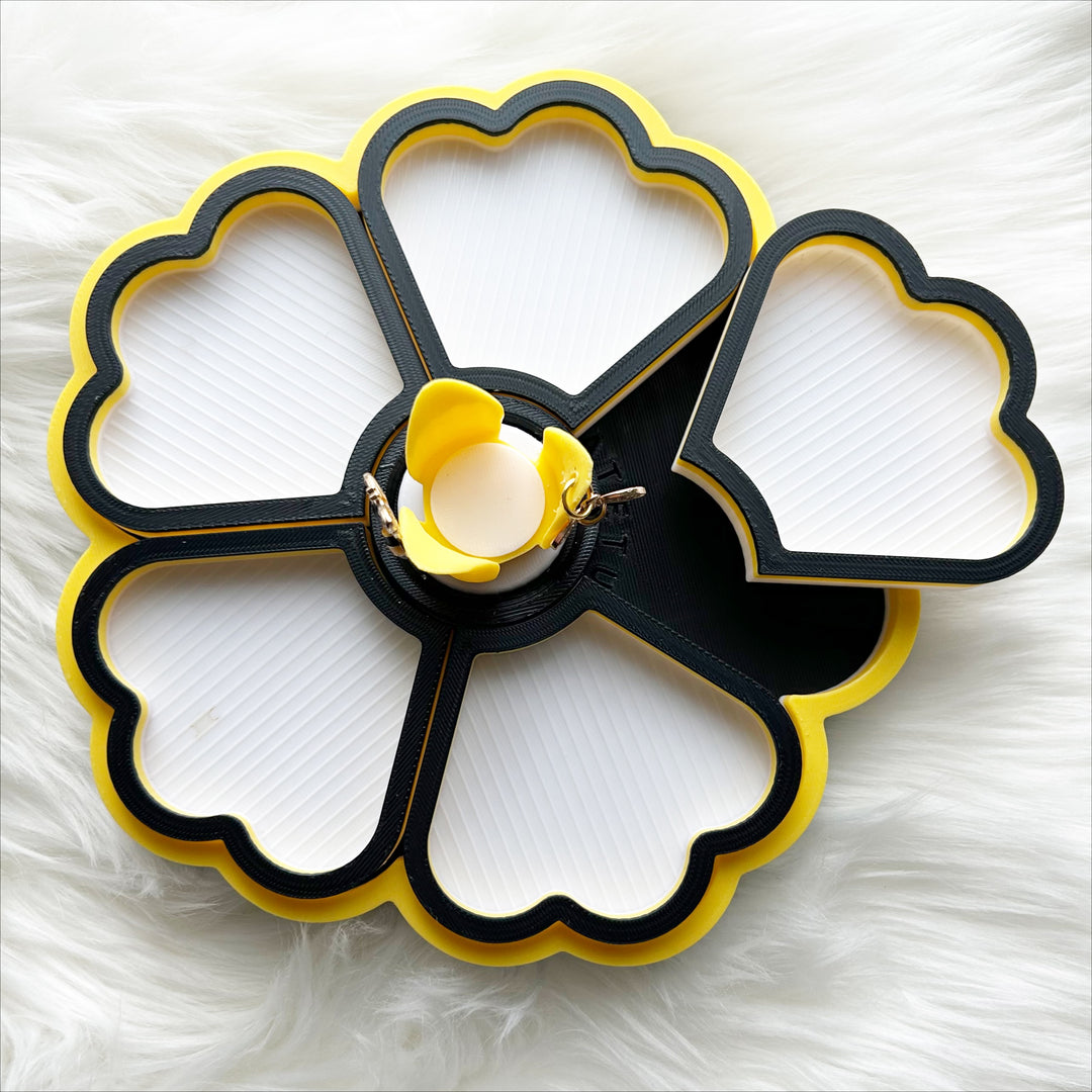 Flower Tray Black Yellow White