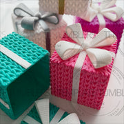 Knitted Box Hot Pink Silk/White Bow