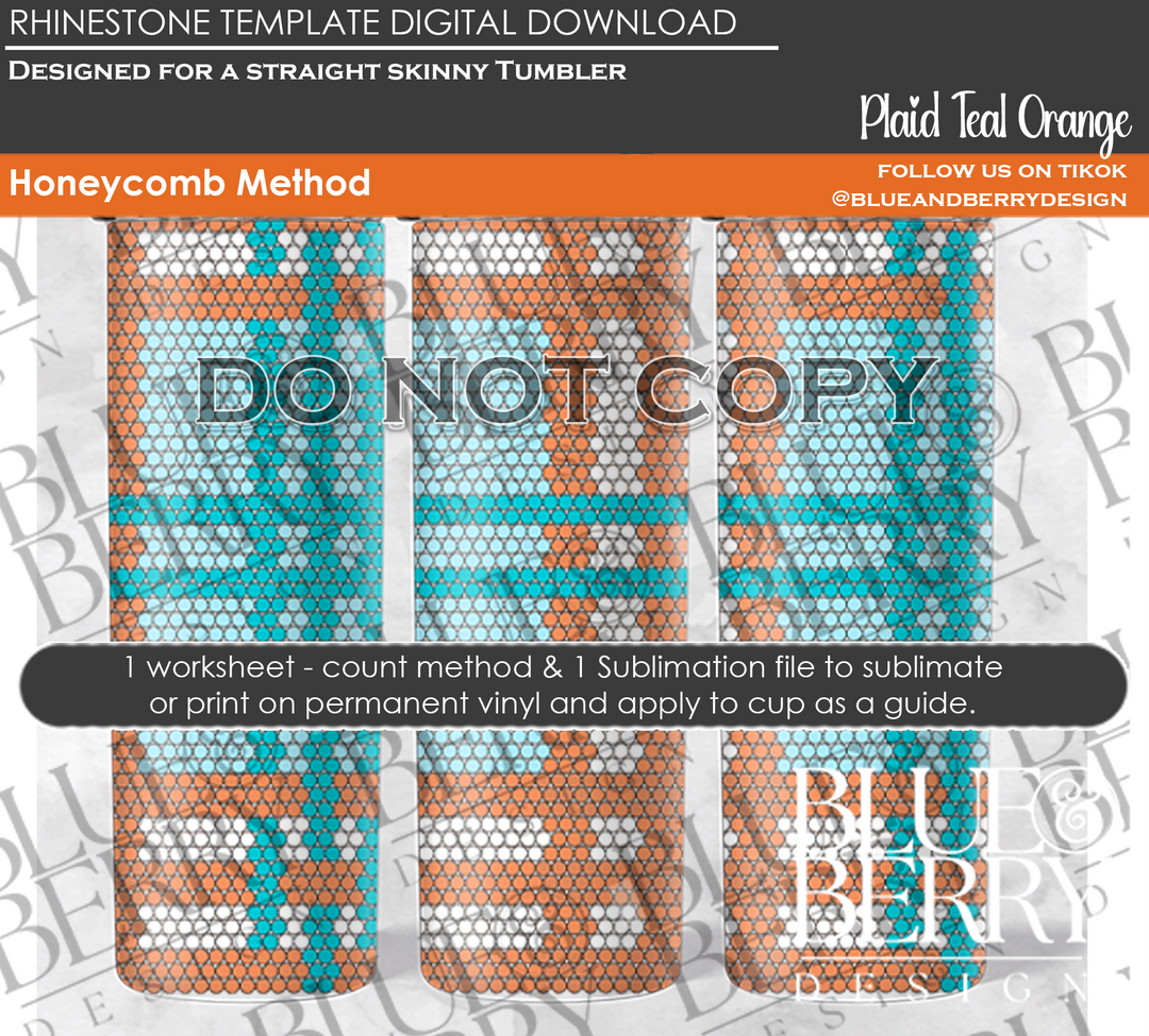 Plaid Teal Orange Download Template