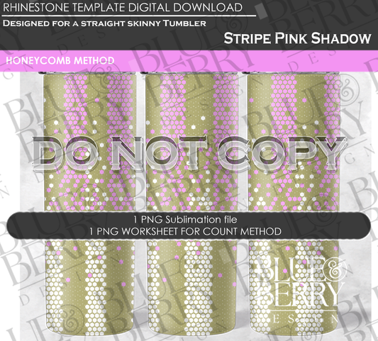 Stripe Pink Shadow Digital Download Template