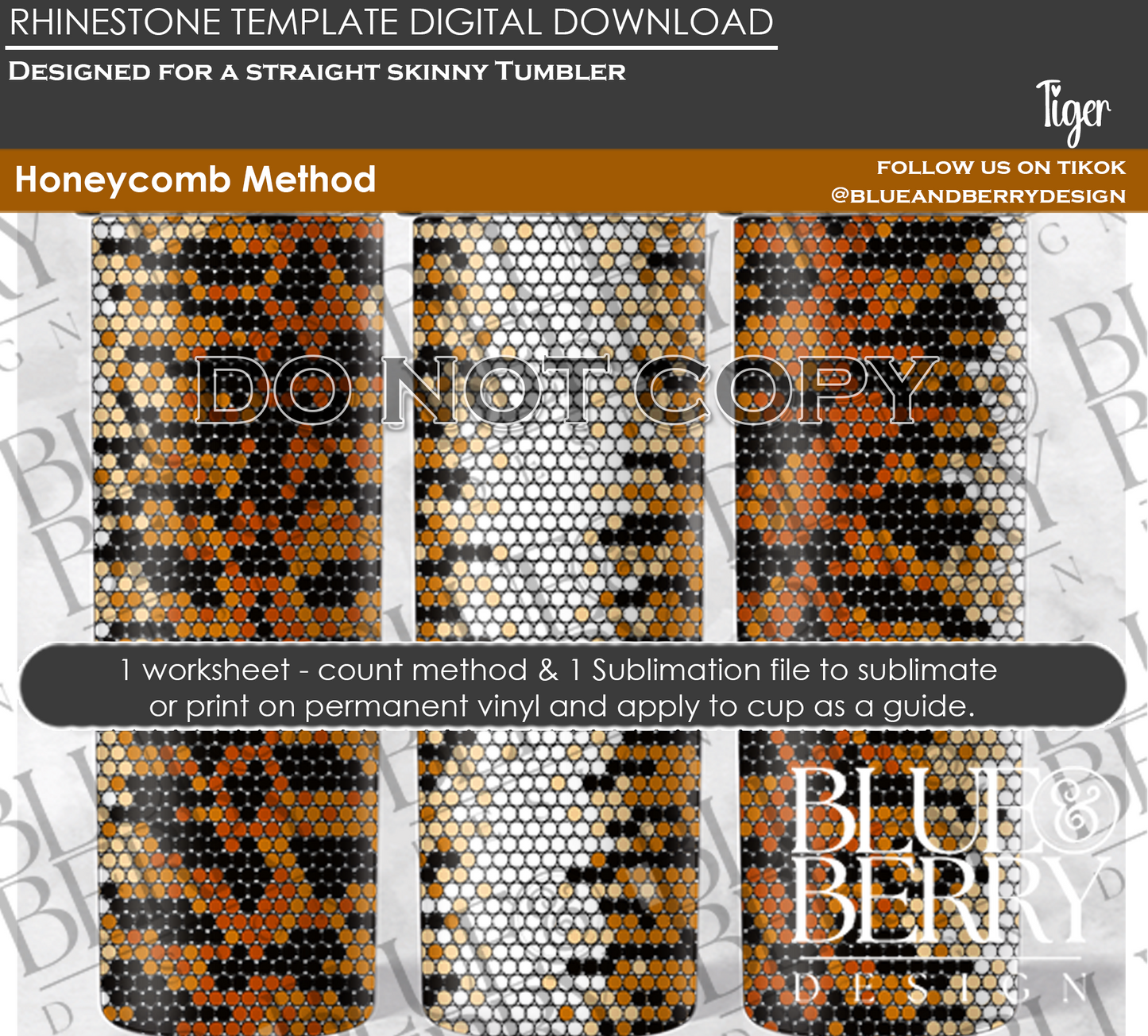 Tiger Digital Download Template