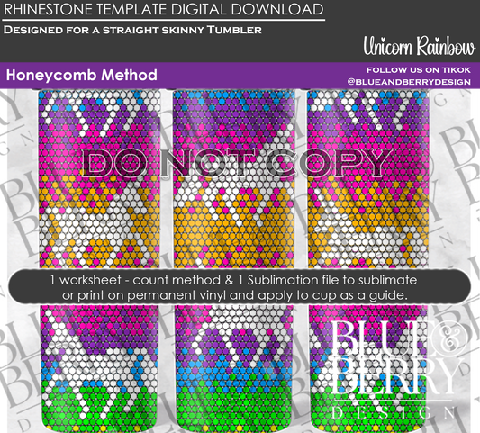 Unicorn Rainbow Digital Download Template