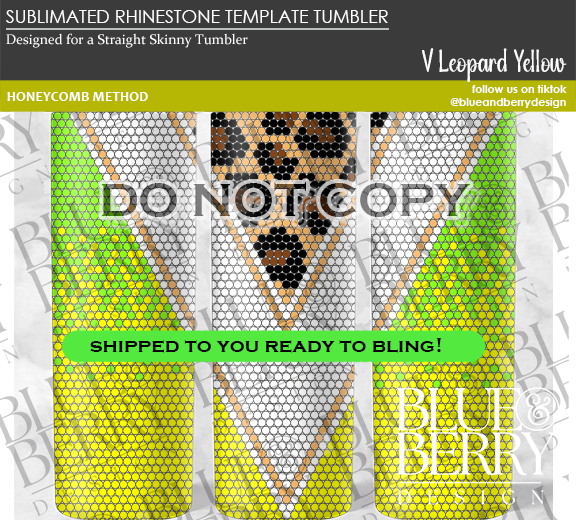 V Leopard Ombre Yellow Template Tumbler