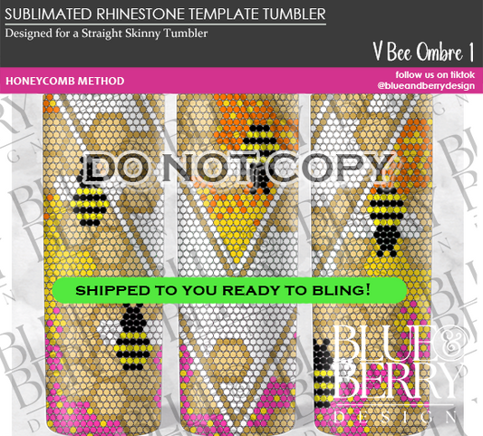 V Bee Ombre 1 Template Tumbler