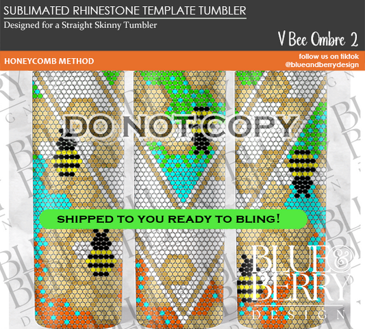 V Bee Ombre 2 Template Tumbler