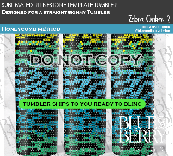 Zebra Ombre Template Tumbler (2 Colors)