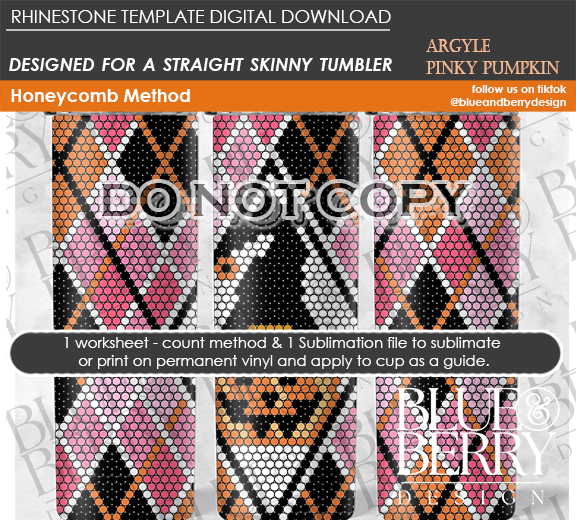 Argyle Pinky Pumpkin - Digital Download Template