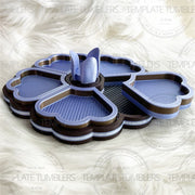 Flower Tray Chocolate Periwinkle