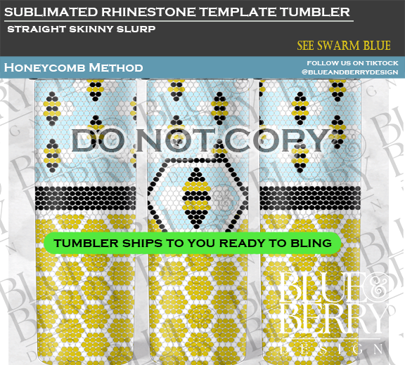 Bee Swarm Blue Template Tumbler