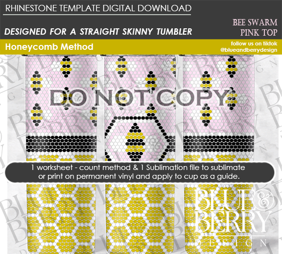 Bee Swarm Pink Top - Digital Download Template