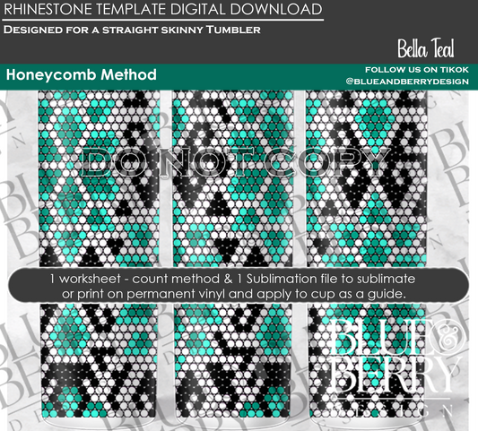 Bella Teal Digital Download Template