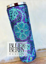 Load image into Gallery viewer, Bloom Rhinestone Tumbler 30oz
