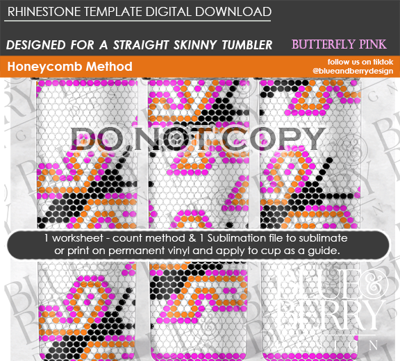 Butterfly (4 color options) - Digital Download Template