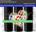 Load image into Gallery viewer, Checker Heart 11 Tumbler *no grid
