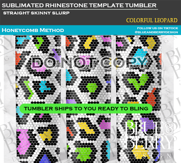 Leopard Colorful Template Tumbler