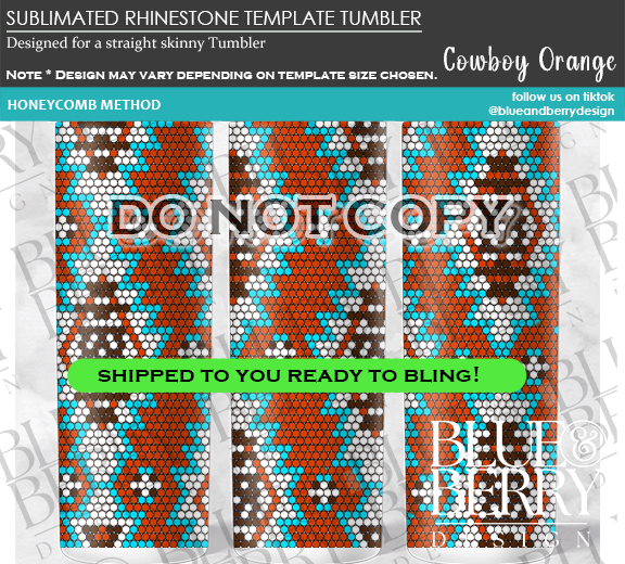 Cowboy Orange Template Tumbler