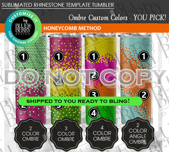 Custom Ombre Three Color Template Tumbler