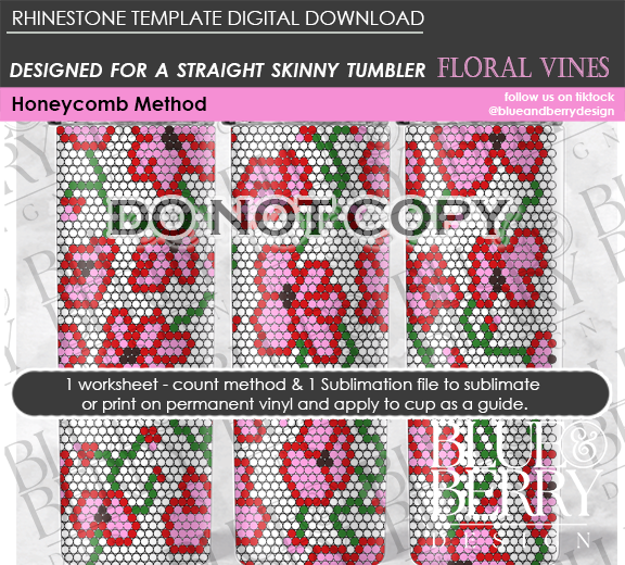 Floral Vines Digital Download Template