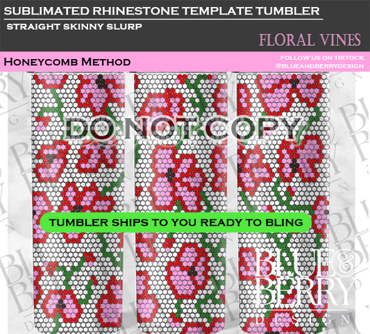 Floral Vines Template Tumbler