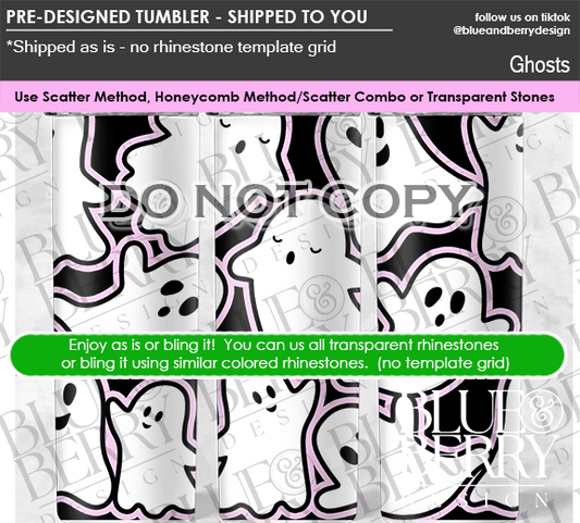 Ghosts Tumbler Sublimated