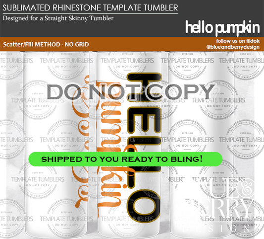 Hello Pumpkin Template Tumbler