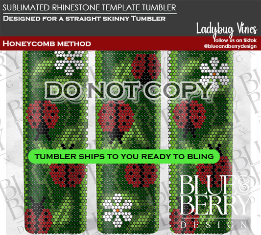 Ladybug Vines Template Tumbler