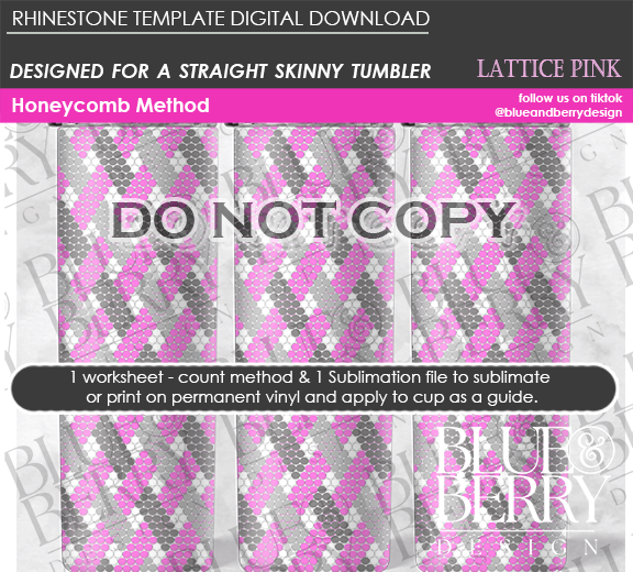 Lattice Pink Grey - Digital Download Template