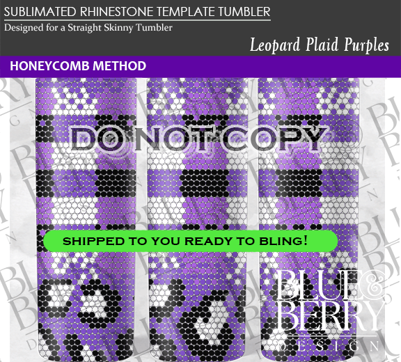 Leopard Plaid Purples Template Tumbler