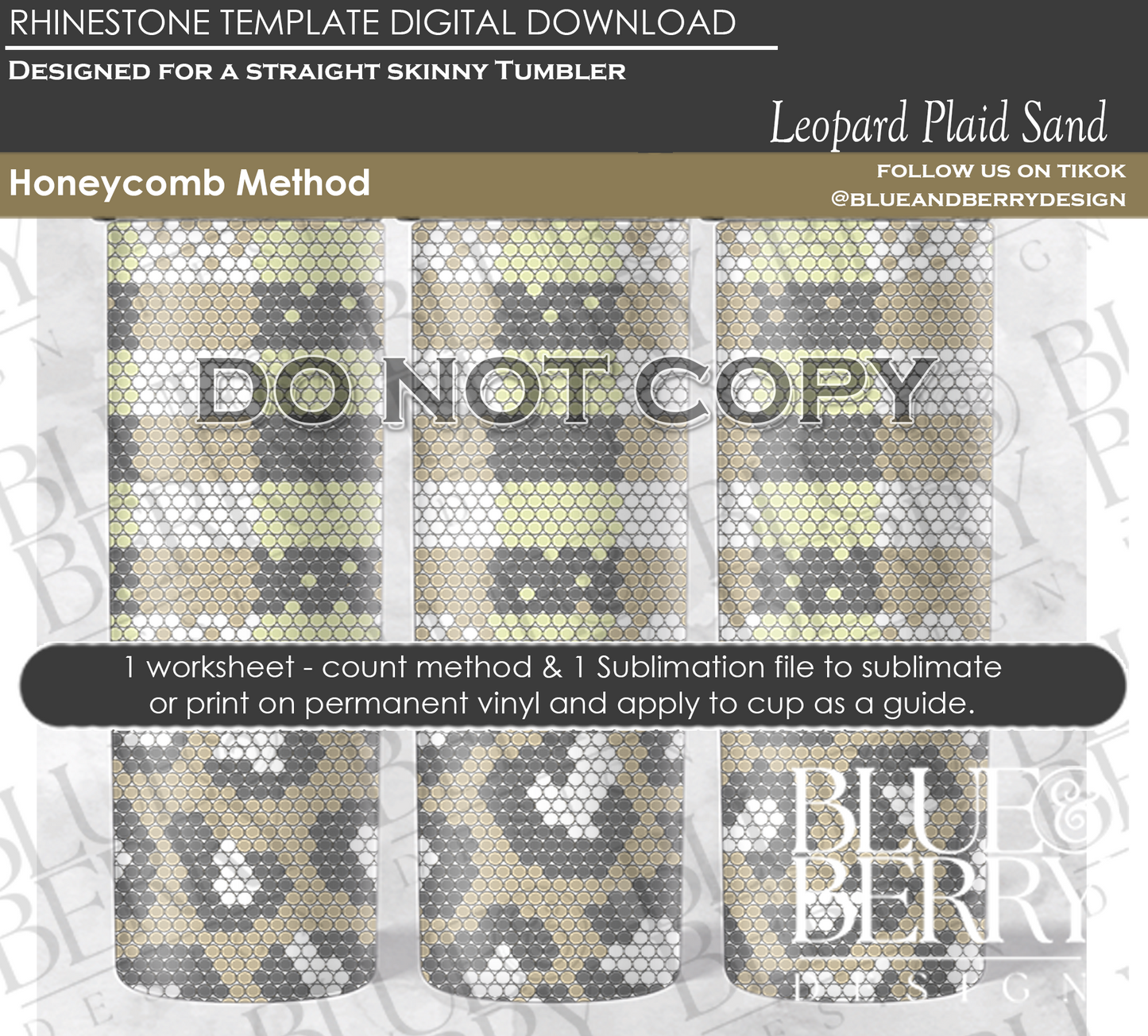 Leopard Plaid Sand Digital Download Template