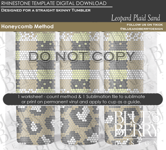 Leopard Plaid Sand Digital Download Template