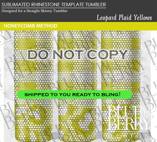 Leopard Plaid Yellows Template Tumbler