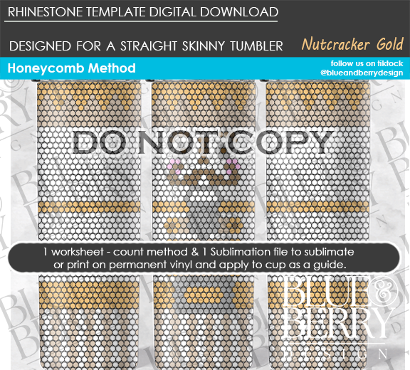 Nutcracker Gold Digital Download Template