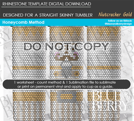 Nutcracker Gold Digital Download Template