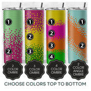 Custom Ombre Three Color Template Tumbler