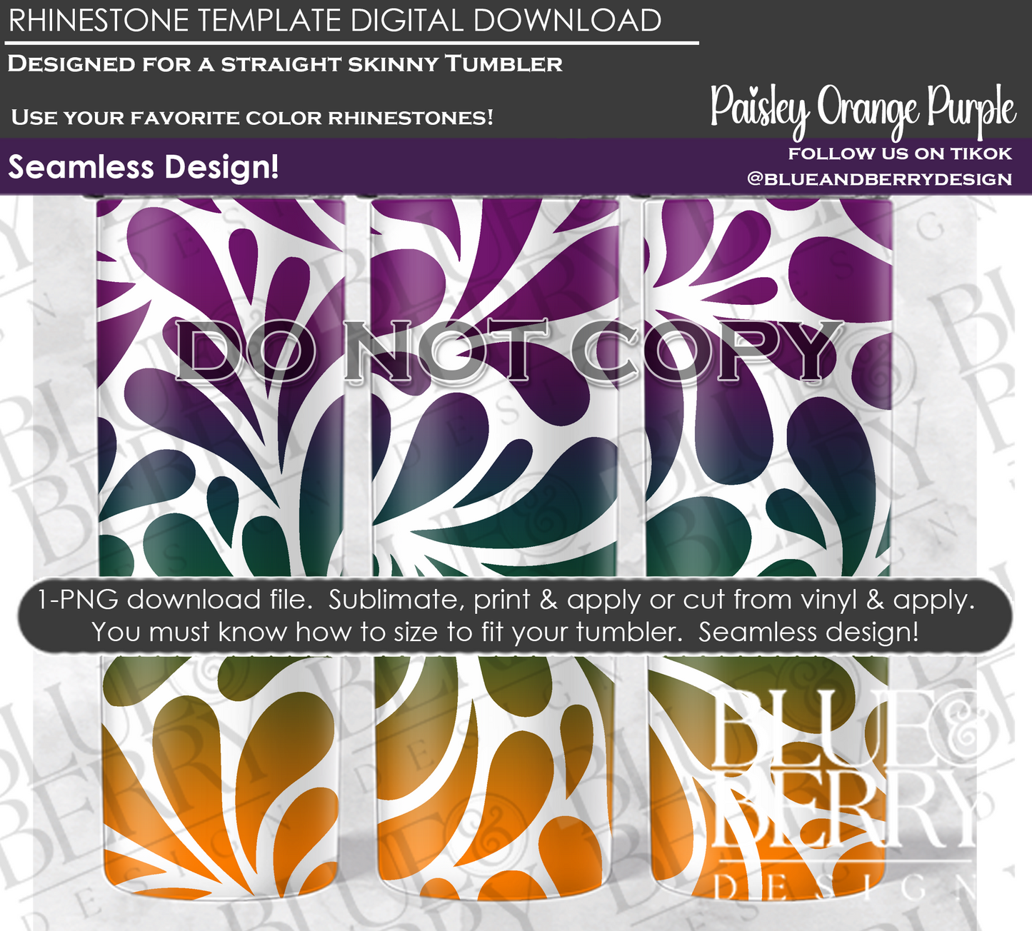 Paisleys Digital Downloads (with 26 color options)