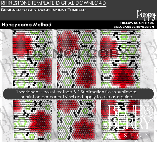 Poppy Digital Download Template