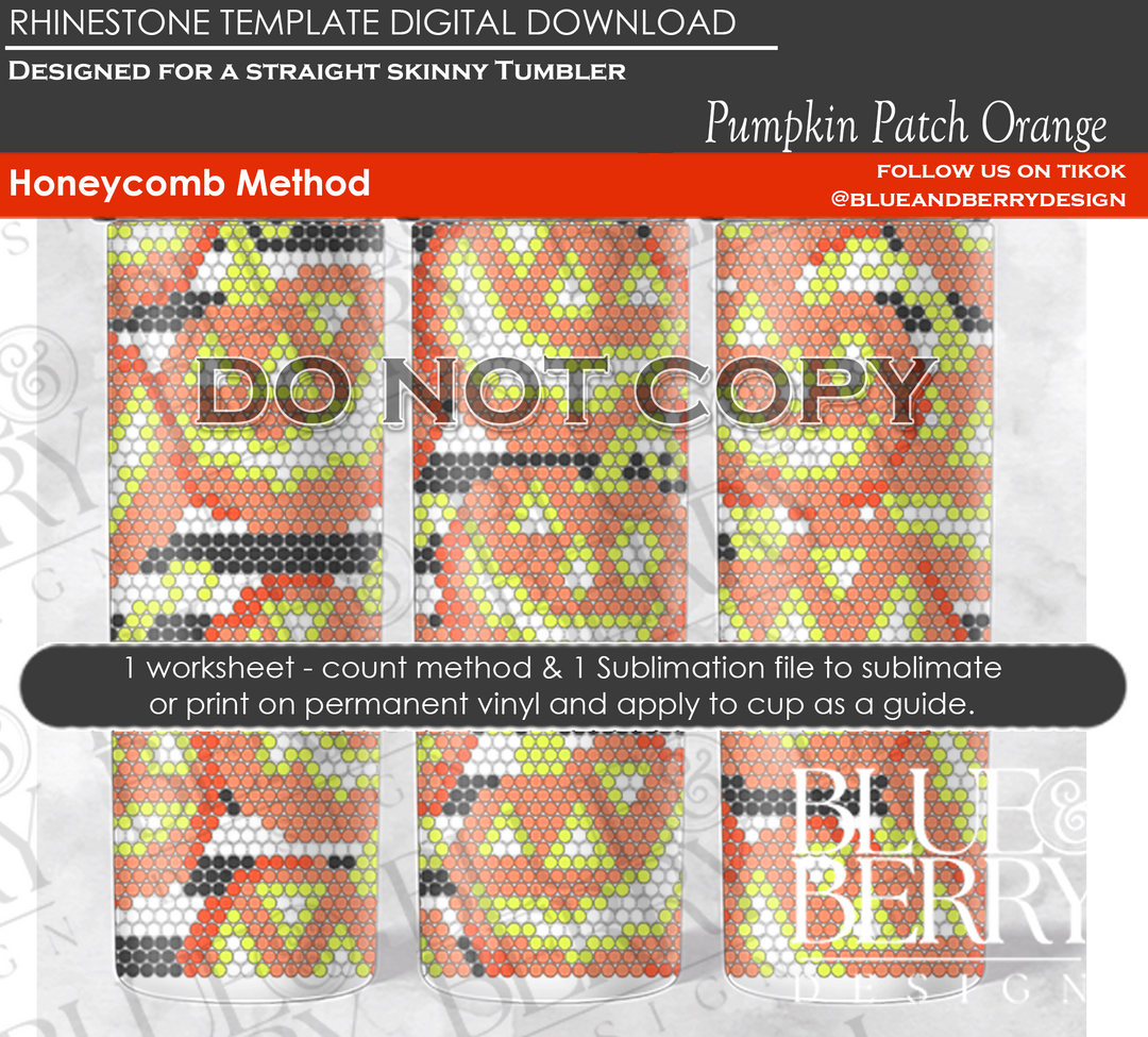 Pumpkin Patch Orange Digital Download Template TEMPLATE TUMBLERS