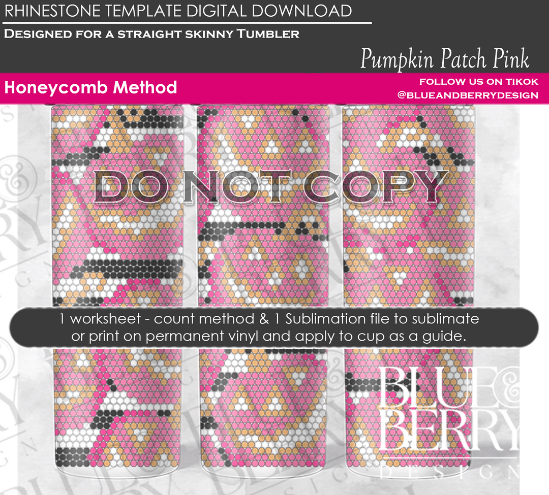 Pumpkin Patch Pink Digital Download Template TEMPLATE TUMBLERS