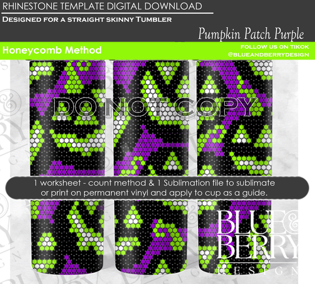Pumpkin Patch Purple Digital Download Template TEMPLATE TUMBLERS