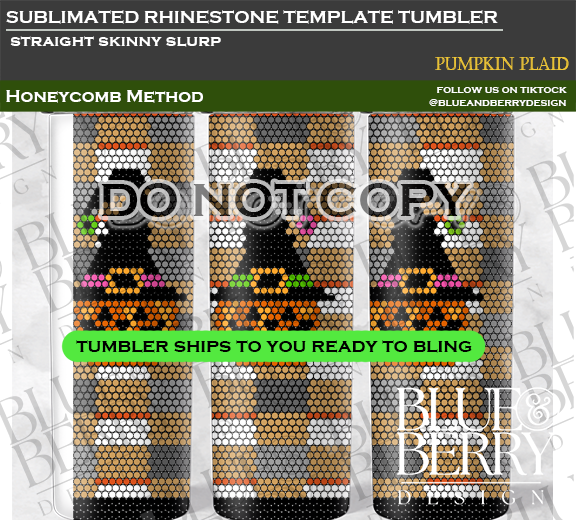 Pumpkin Plaid Template Tumbler