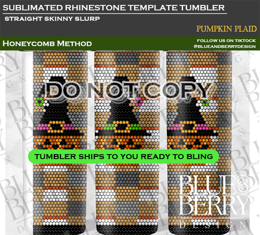 Pumpkin Plaid Template Tumbler