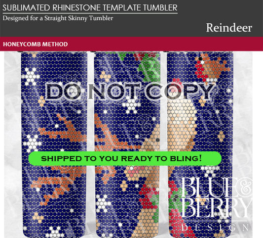 Reindeer Template Tumbler